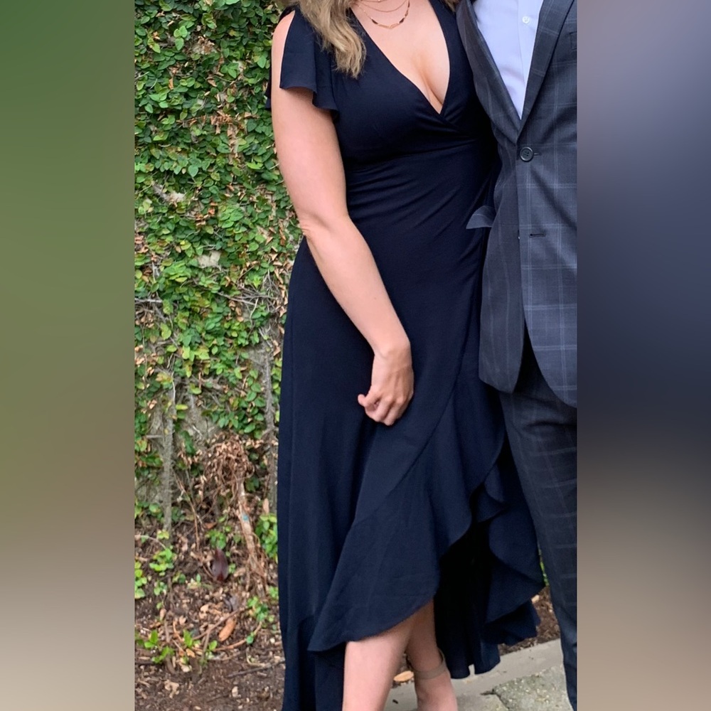 Altar'd State Black Asymmetrical Dress